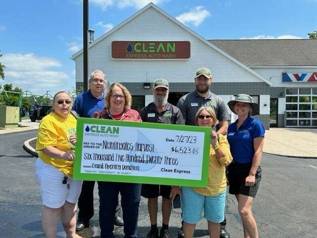 Clean Express Auto Wash Donates Over $6,500 to Nightingales Harvest